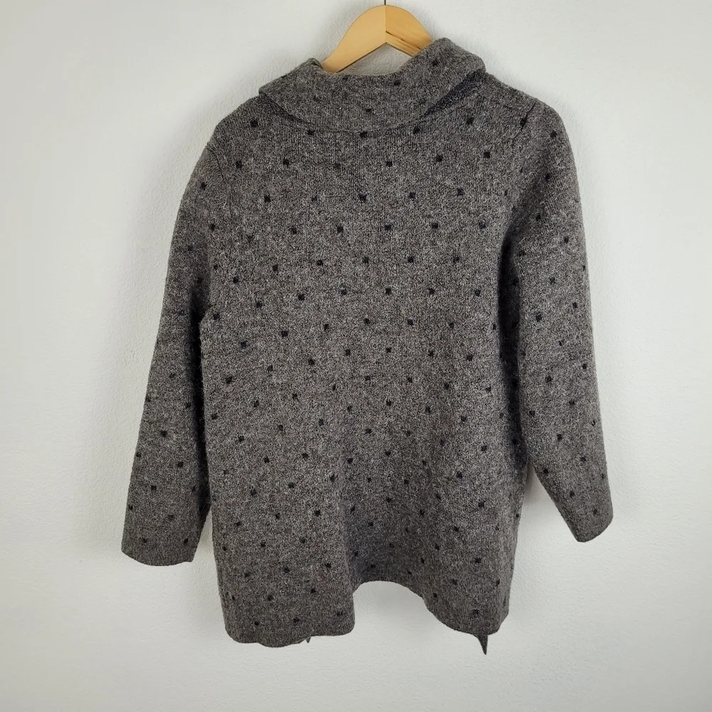 Max Studio wool poka dot cardigan sweater - Picture 8 of 10